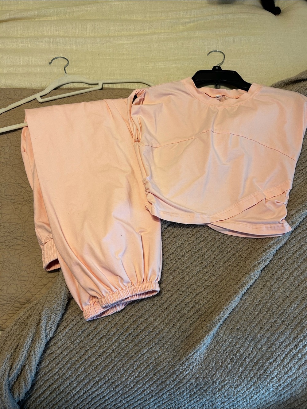 Women’s Pink Set - Soft Short Sleeve Top & Elastic Waist Pants